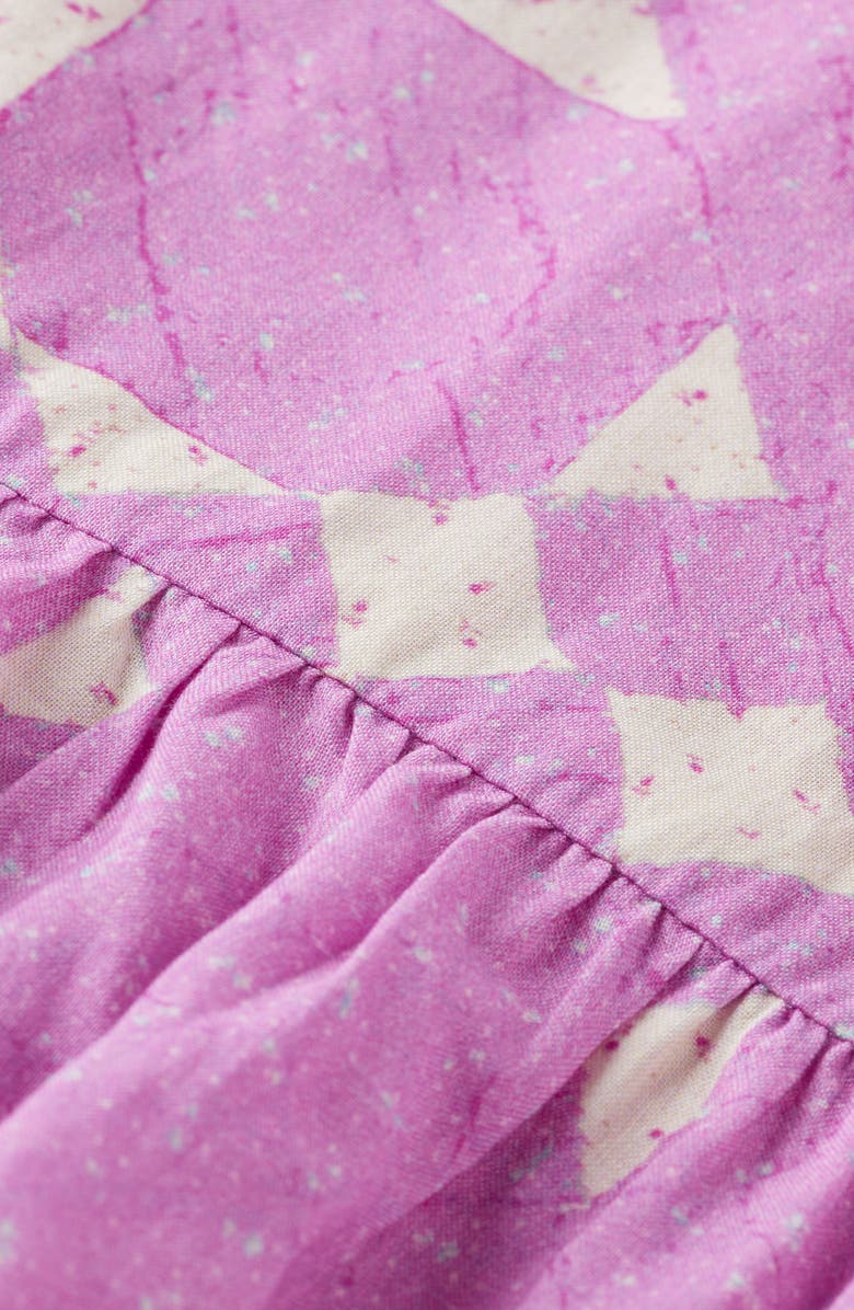 Scotch & Soda Kids' Patchwork Print Cotton & Modal Tiered Dress, Alternate, color, Heirloom Quilt Pink