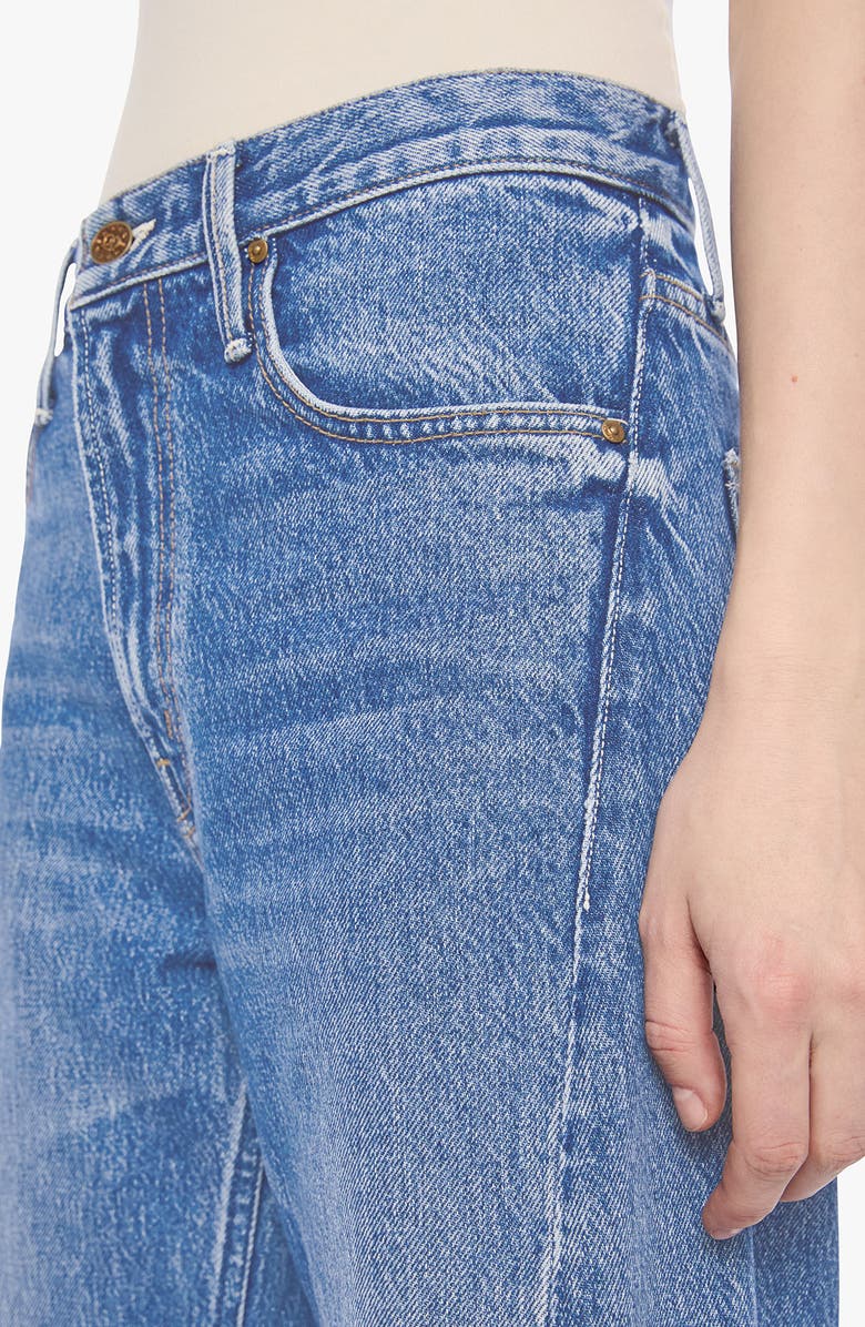 MOTHER Lil Lemon Twist Sneak High Waist Wide Leg Jeans, Alternate, color, Rolling In The Dough