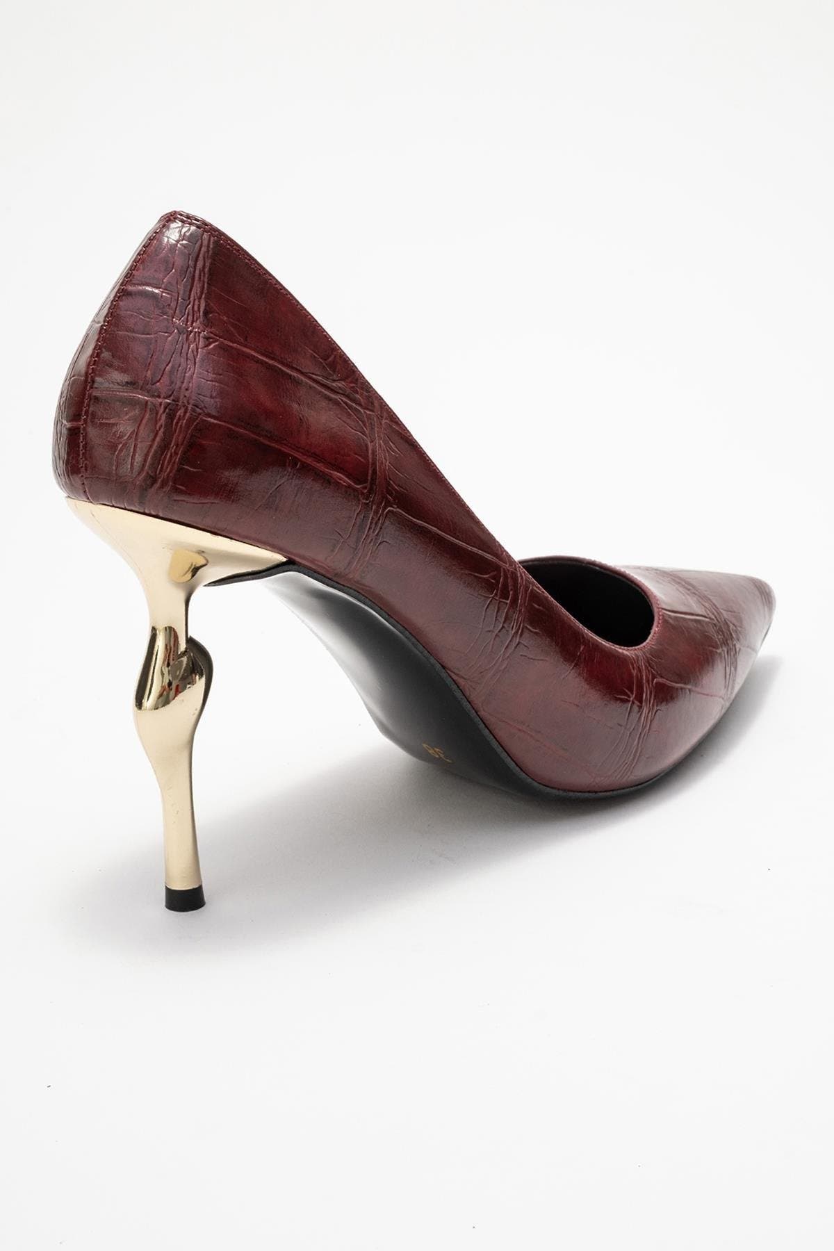 Hudson Pointed Toe Pump, Alternate, color, Burgundy Printed