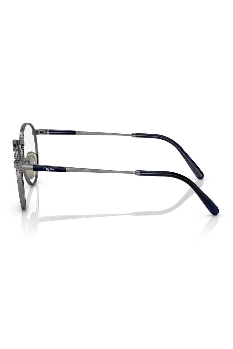 0RX8237V 47mm Small Round Optical Glasses, Alternate, color, GUNMETAL