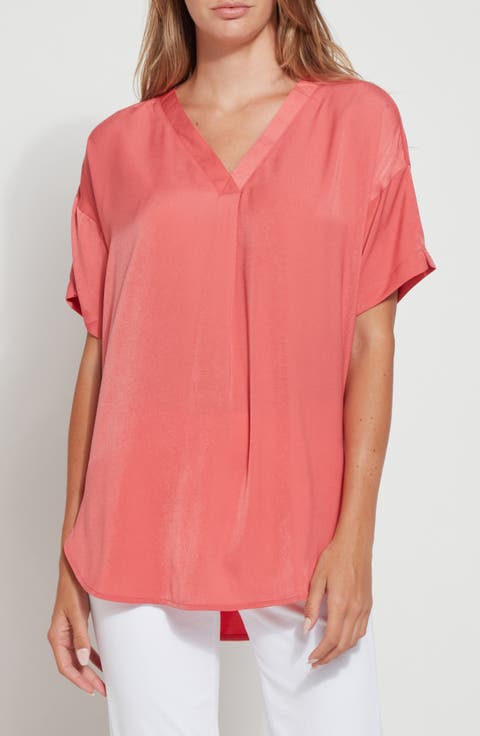 ́ Stevie V-Neck Satin Top