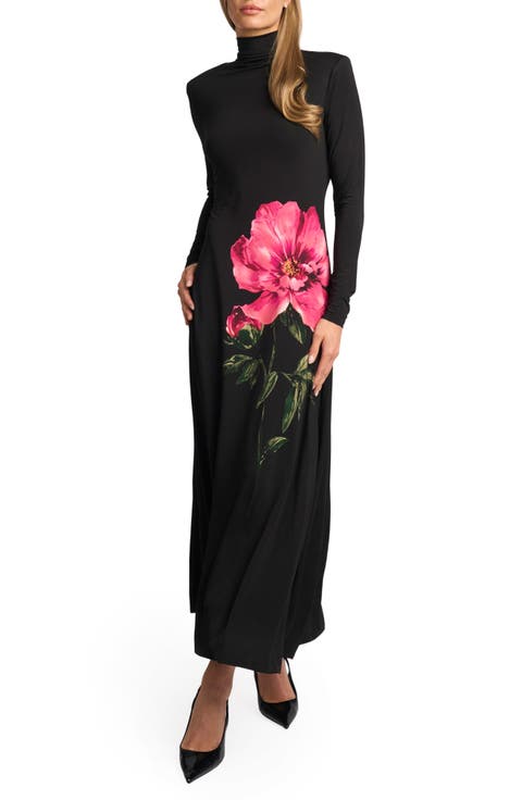 Ada Mock Neck Long Sleeved Dress
