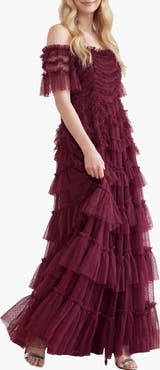Needle & Thread Aviana Off-Shoulder Gown