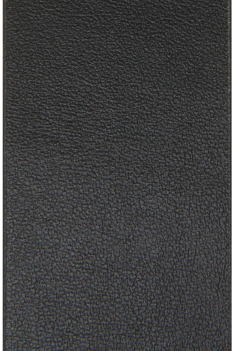 Ricky Logo Buckle Leather Belt, Alternate, color, BLACK