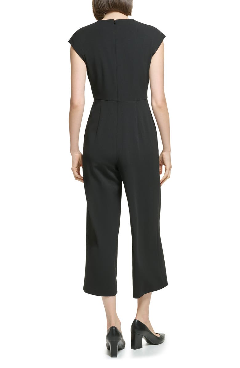 Calvin Klein Cap Sleeve Cutout Jumpsuit, Alternate, color,