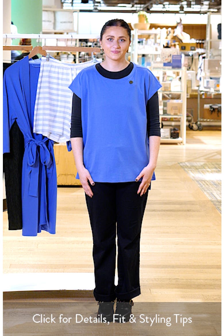 Jewel Neck Organic Cotton Pajama Top video