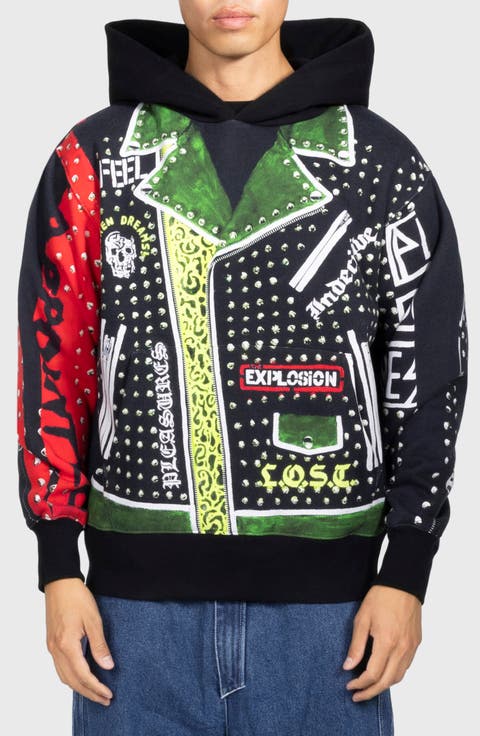 Explosion Cotton Blend Hoodie Pullover