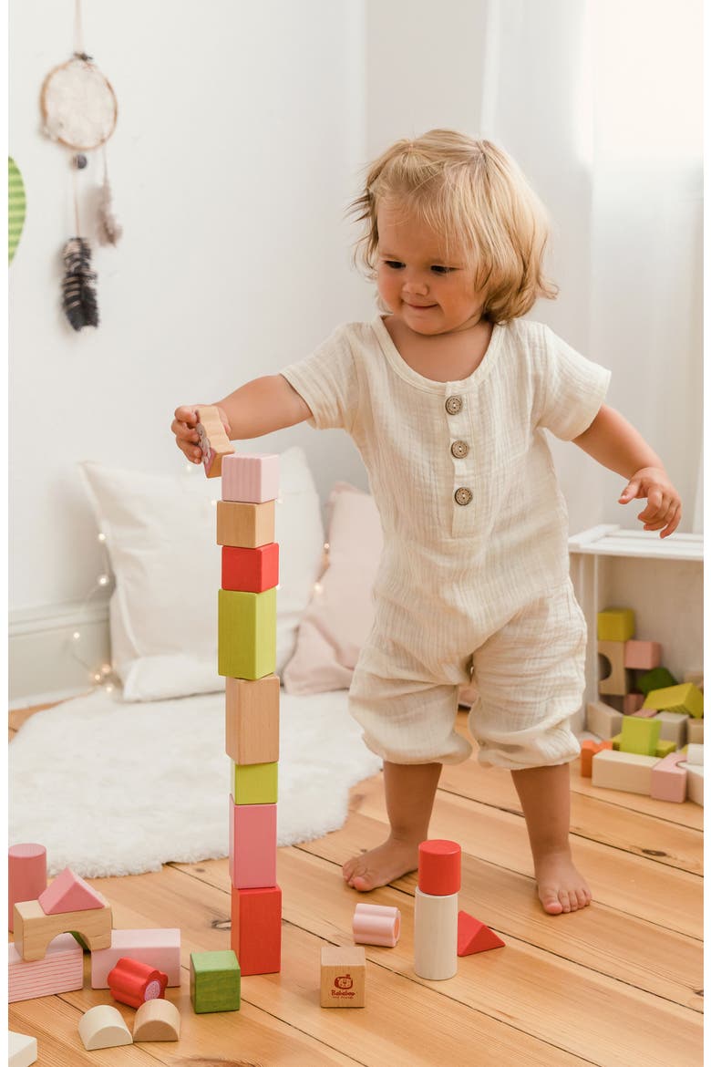 Pippa Bunny Babablocks Building Blocks, Alternate, color, Multi / Pink