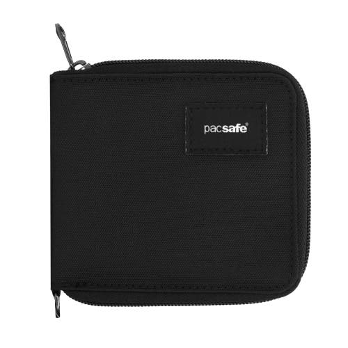 Pacsafe Rfidsafe Zip Around Wallet In Black