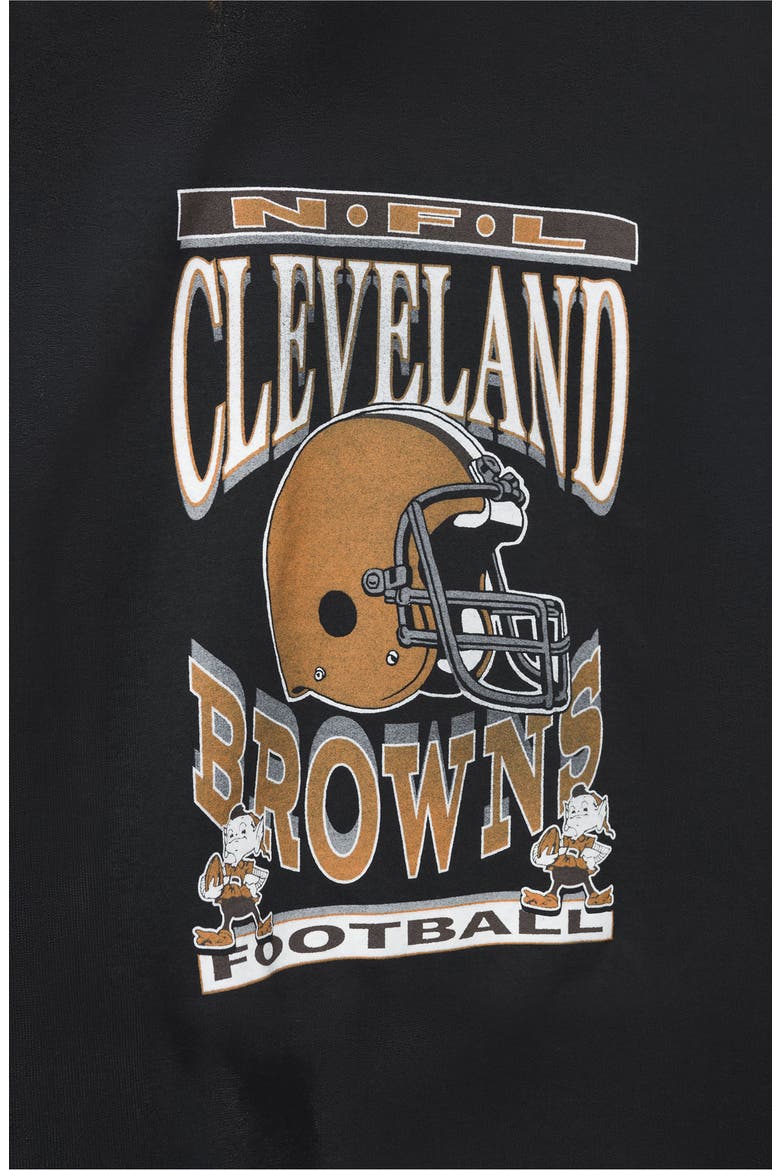 Cleveland Browns Helmet Flea Market Crewneck Sweatshirt, Alternate, color, BLACK