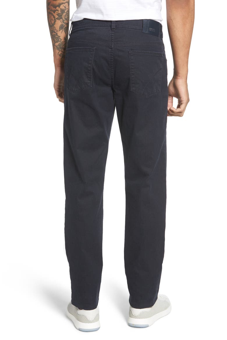 Neat Print Stretch Cotton Pants, Alternate, color, NAVY