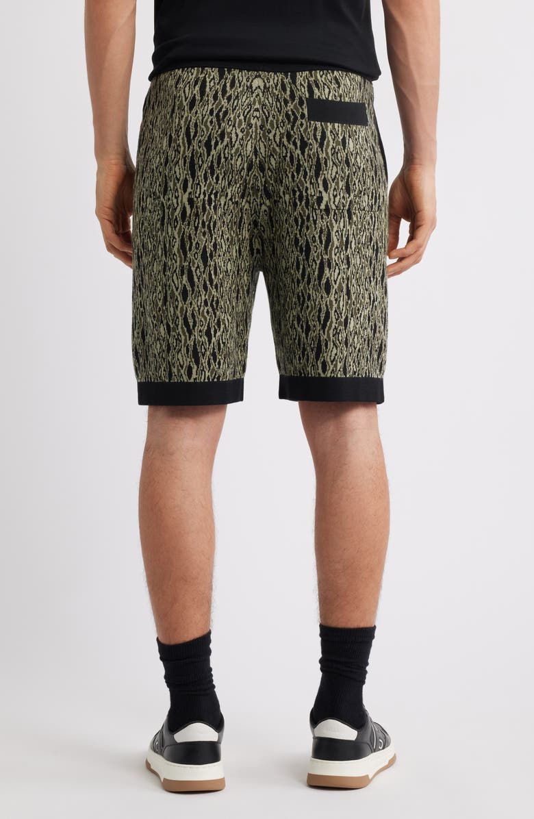 HUGO Sgoey Jacquard Knit Drawstring Shorts, Alternate, color, Open Green