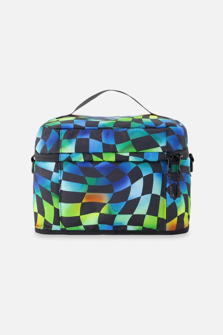Checkered Adventure Functional Lunch Box, Alternate, color, Blue Checkered Print