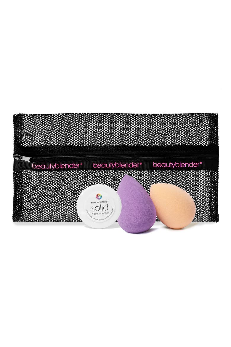 air.port.pro Makeup Sponge Applicator & Large Cosmetics Bag Set, Alternate, color, NO COLOR