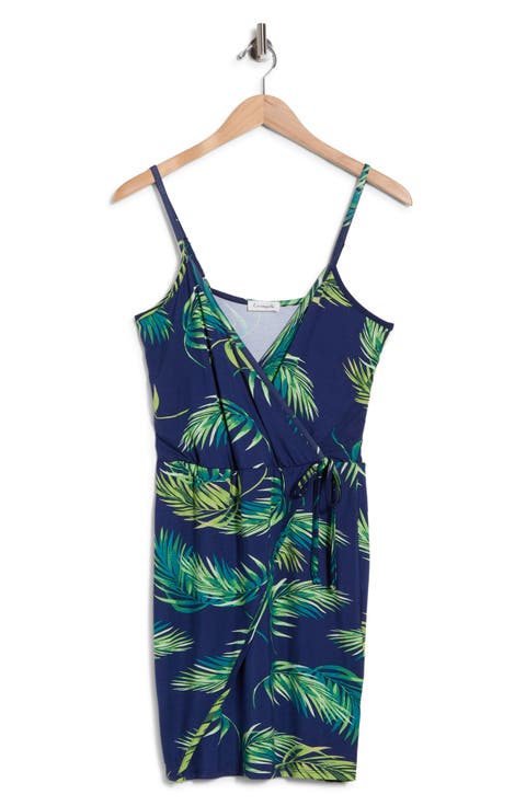 Faux Wrap Sleeveless Dress