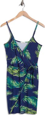 Loveappella Faux Wrap Sleeveless Dress