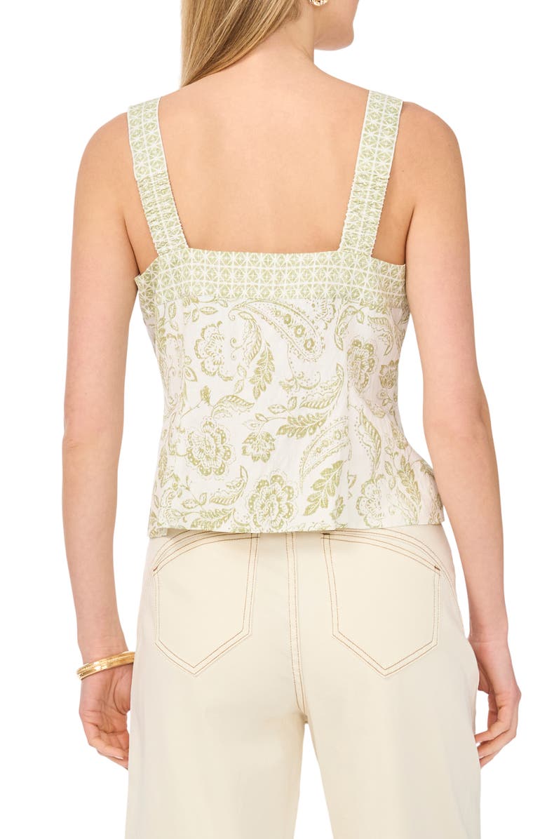 Vince Camuto Button-Down Tank, Alternate, color, Sage