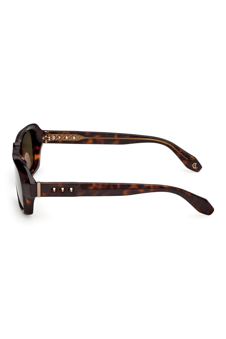 56mm Rectangular Sunglasses, Alternate, color, HAVANA GOLD / ZEISS BROWN RED