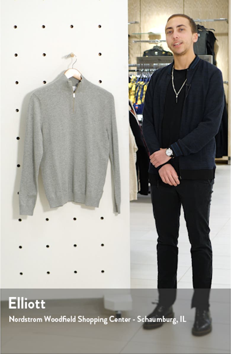 Classic Fit Quarter-Zip Mock Neck Sweater, sales video thumbnail