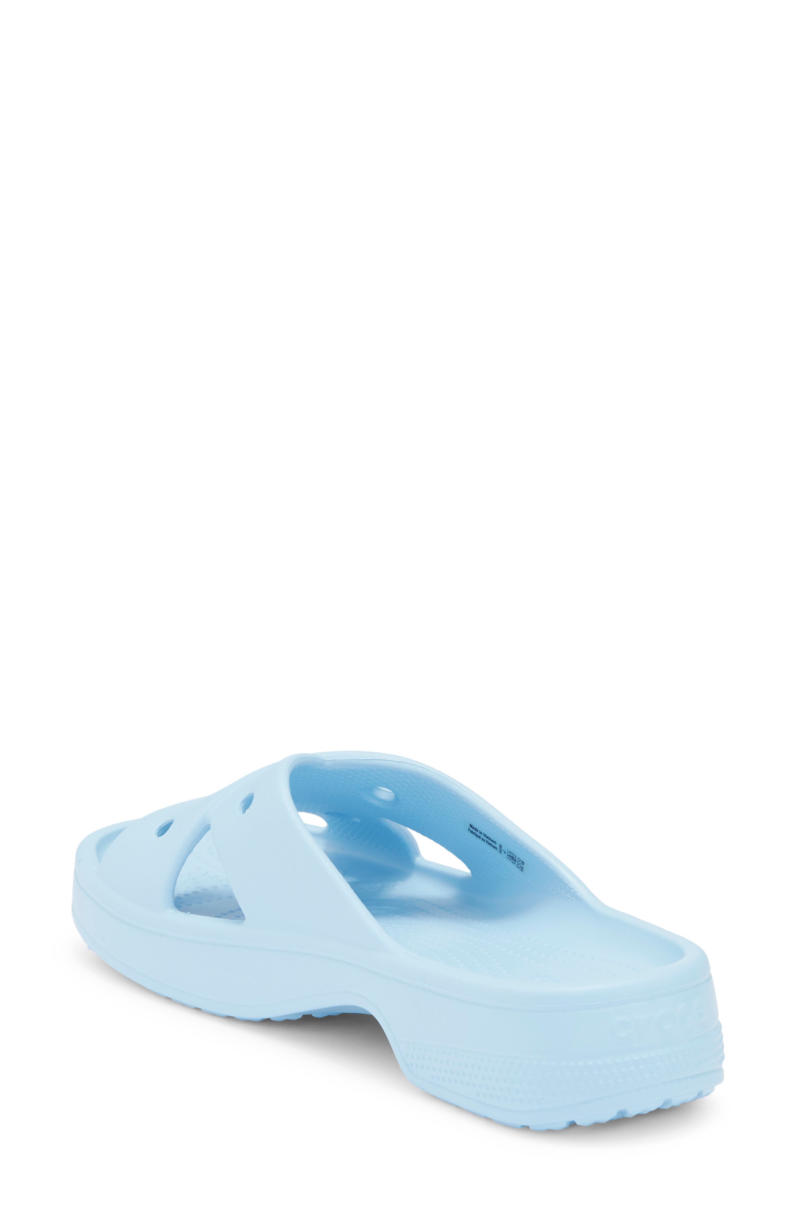 Cross Strap Slide Sandal, Alternate, color, BLUE CALCITE