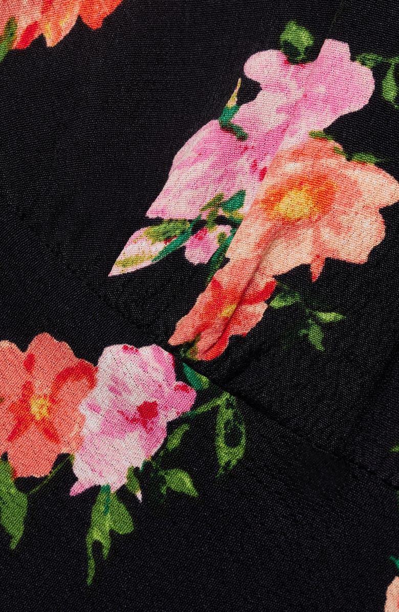 MANGO Print Sleeveless Maxi Dress, Alternate, color, Black