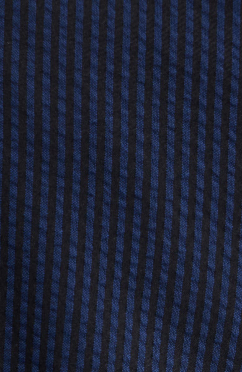 Anne Klein Stripe Straight Leg Ankle Pants, Alternate, color, Distant Mountain/ Black