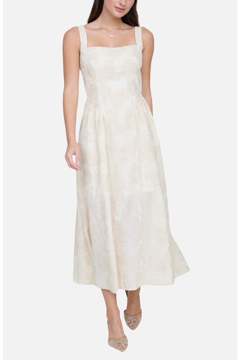 Floral Print Sundress, Main, color, NATURAL