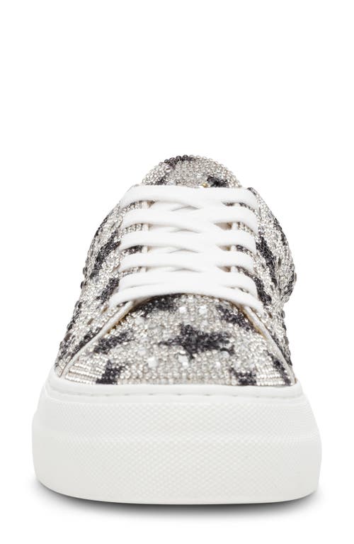 Betsey Johnson Sidny Crystal Pavé Platform Sneaker In Multi
