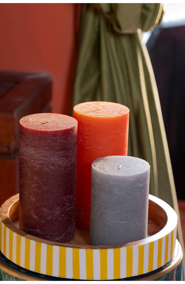 Zsa Zsa Zsu Deurne Pillar Candle 5 in Set of 2, Alternate, color, Grey