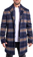 Maceoo Ascension0003 Black Brushed Cotton Blend Peacoat with Dickey