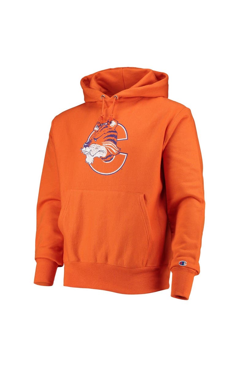 Champion Men's Champion Orange Clemson Tigers Vault Logo Reverse Weave Pullover Hoodie, Alternate, color, 