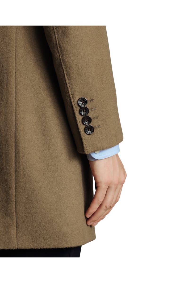 Charles Tyrwhitt Wool Overcoat, Alternate, color, Brown