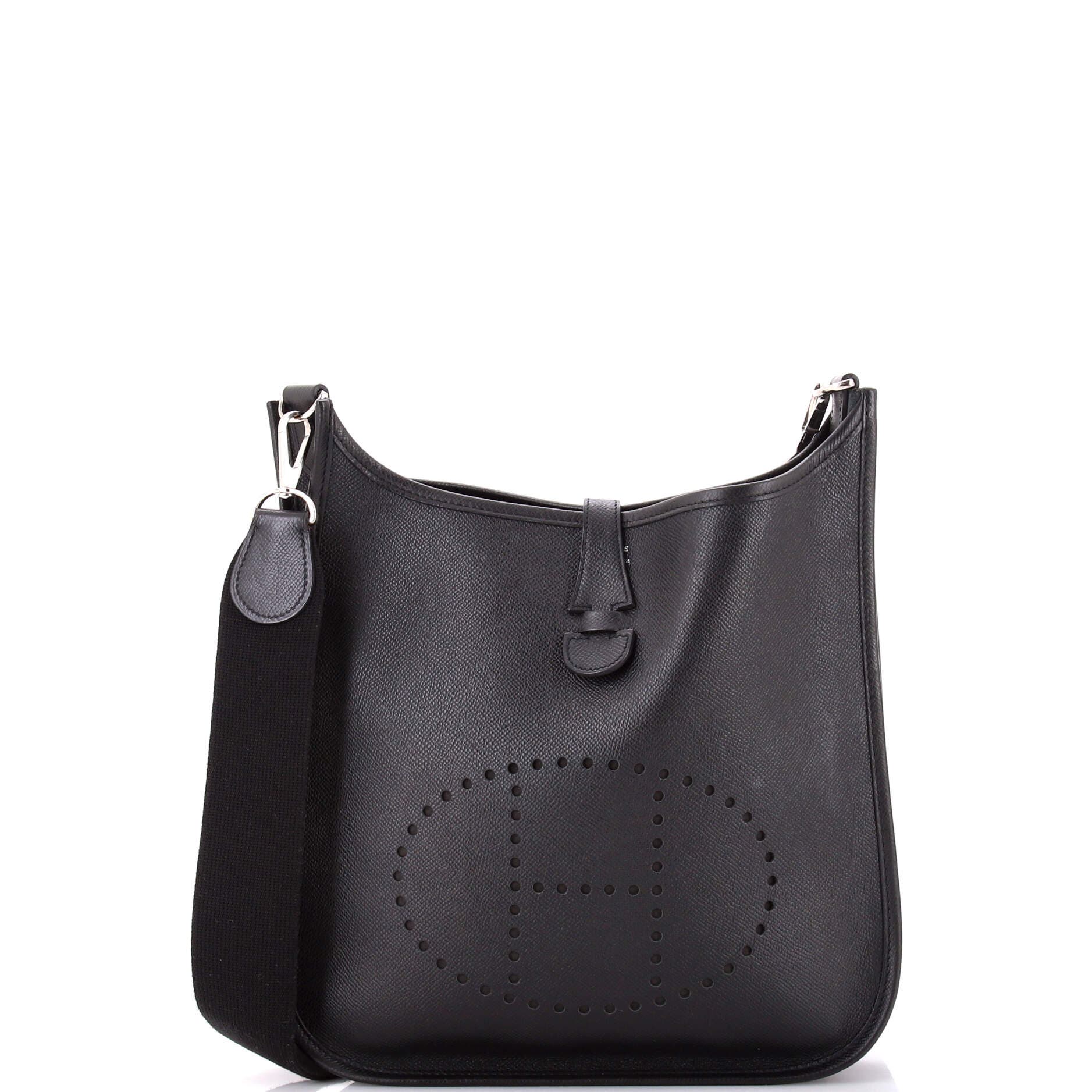 Pre-Owned Hermes Evelyne Bag Gen III Epsom PM, Main, color, Noir