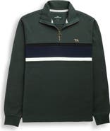 Rodd & Gunn Chesterfield Chest Stripe Quarter Zip Long Sleeve Polo