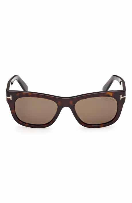 TOM FORD 54mm Polarized Rectangular Sunglasses