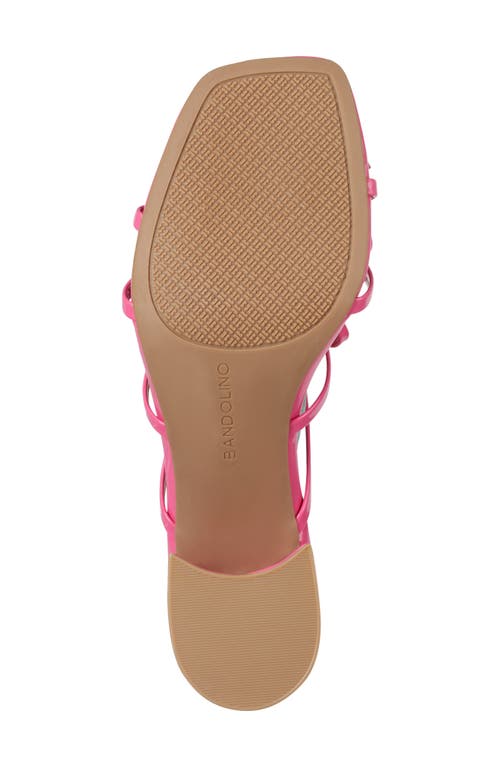Bandolino Margil Block Heel Bow Sandal In Medium Pink