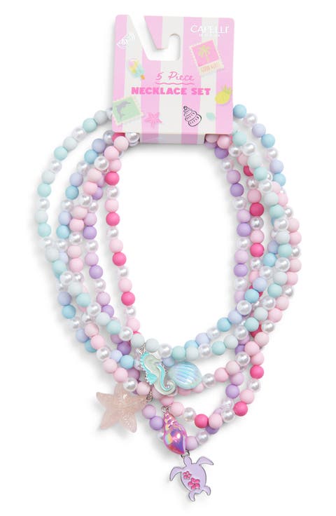 Kids' 5-Piece Ocean Charm Bracelet Set (Kid)