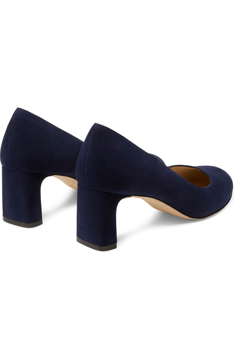 Stuart Weitzman Babette Block Heel Pump, Alternate, color, Nice Blue
