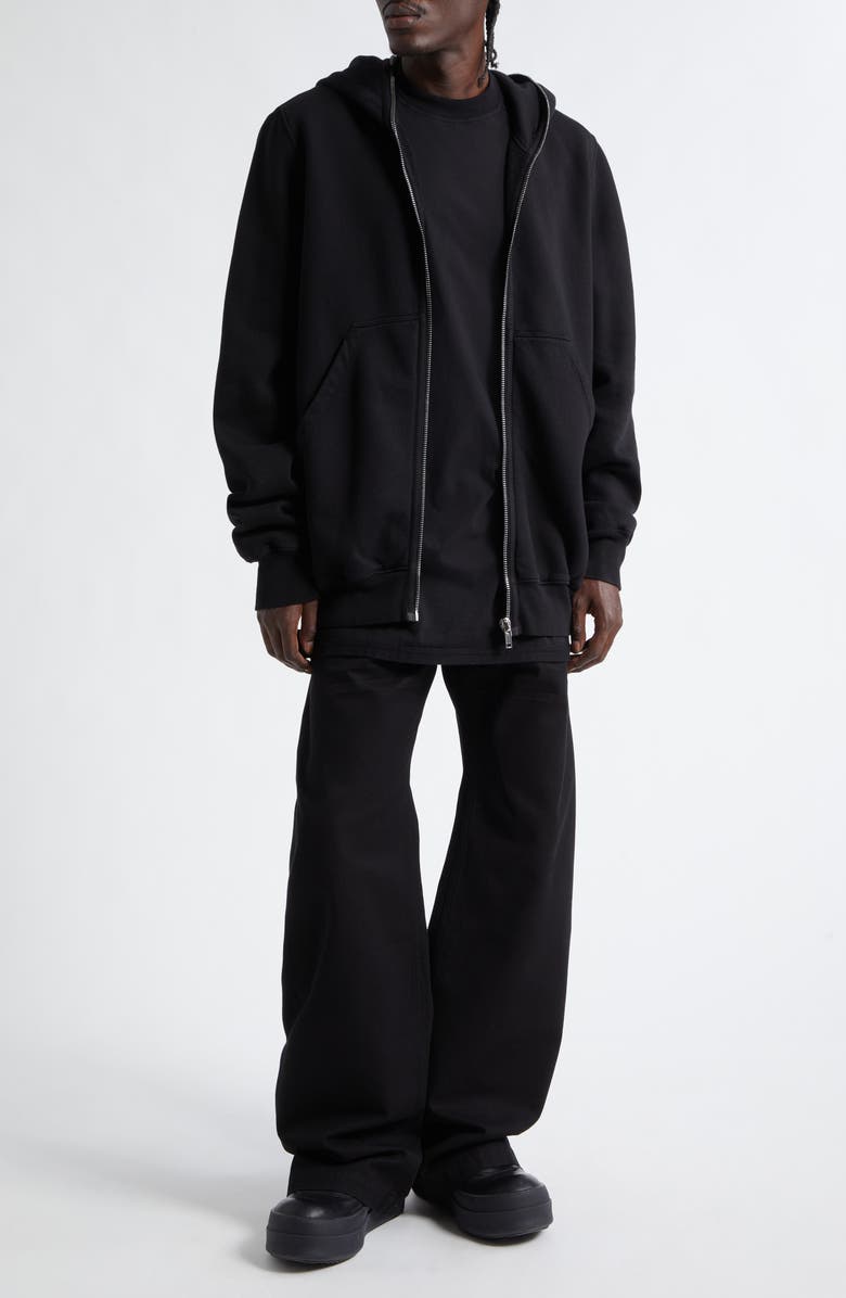 Rick Owens DRKSHDW Jumbo Gimp Hoodie, Alternate, color, Black