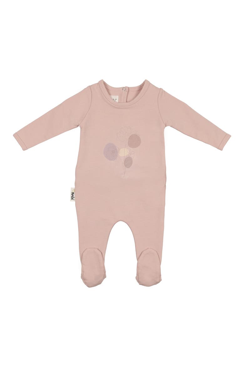 Stitched Art Footie, Main, color, POWDER PINK