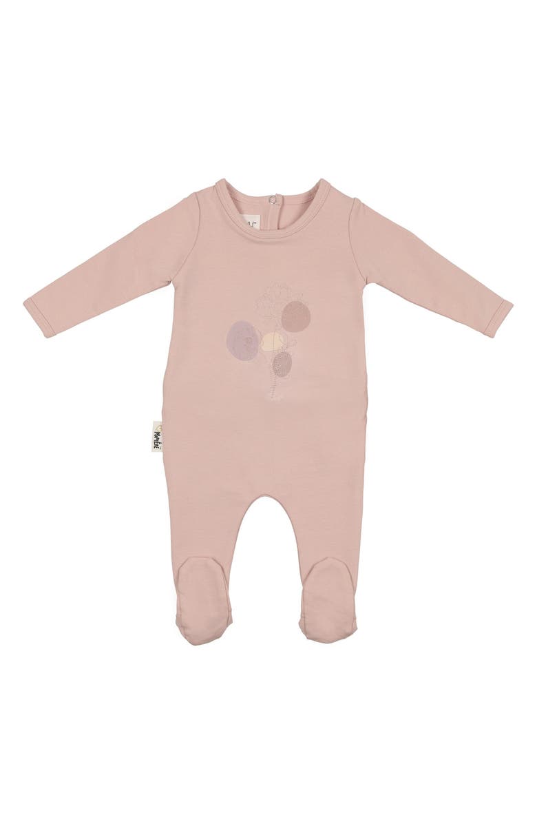 Manière Stitched Art Footie, Main, color, Powder Pink