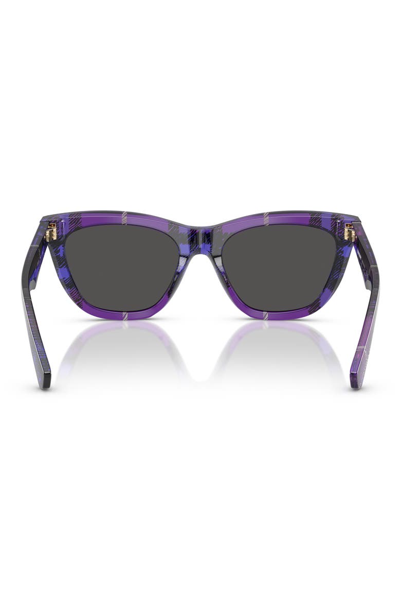 53mm Cat Eye Sunglasses, Alternate, color, PURPLE/ DARK GREY