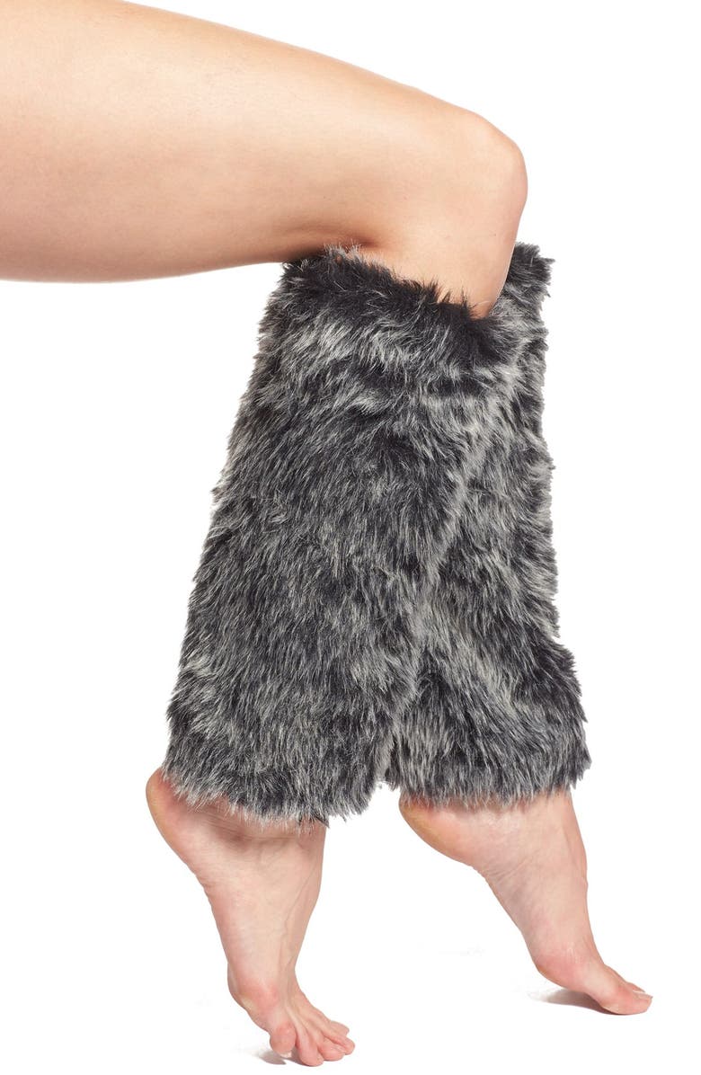 Hue Faux Fur Leg Warmers, Alternate, color,