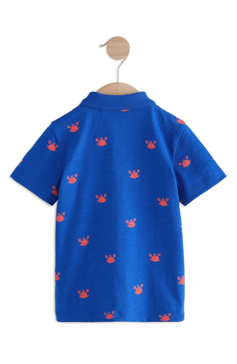 NEXT Kids' Crab Print Cotton Polo, Alternate, color, 