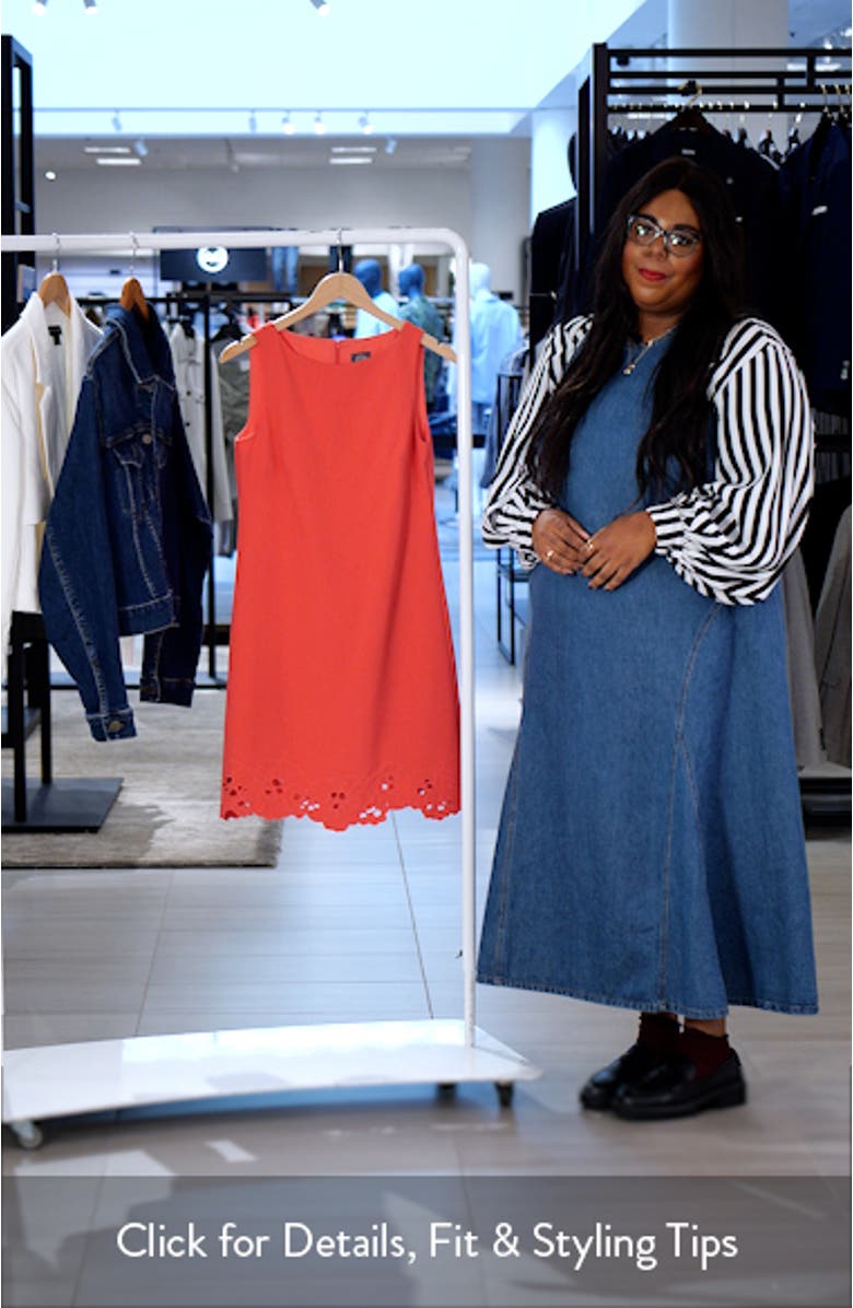 Signature Sleeveless Stretch Crepe A-Line Dress, sales video thumbnail