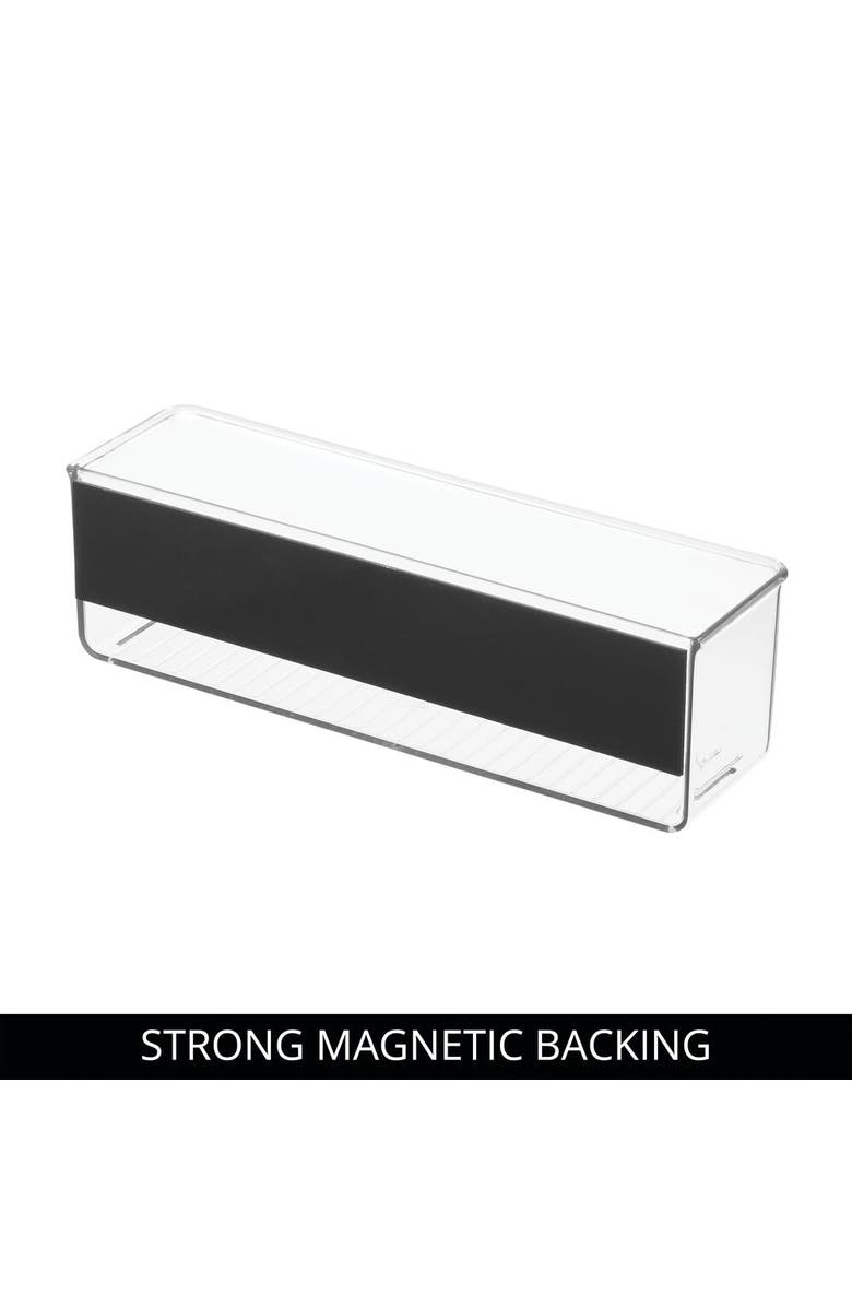 iDesign Magnetic Organizer Bins for Laundry Room - Set of 4 - Clear, Alternate, color, Clear