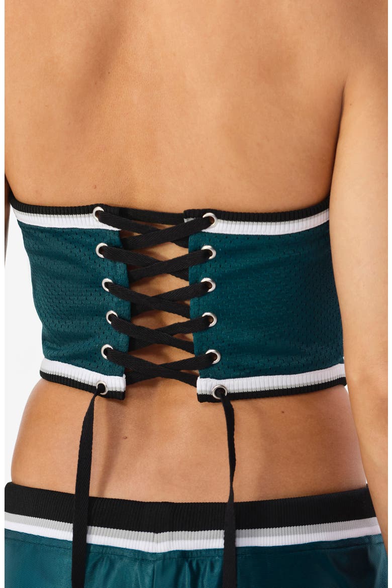Philadelphia Eagles Corset Top, Alternate, color, GREEN