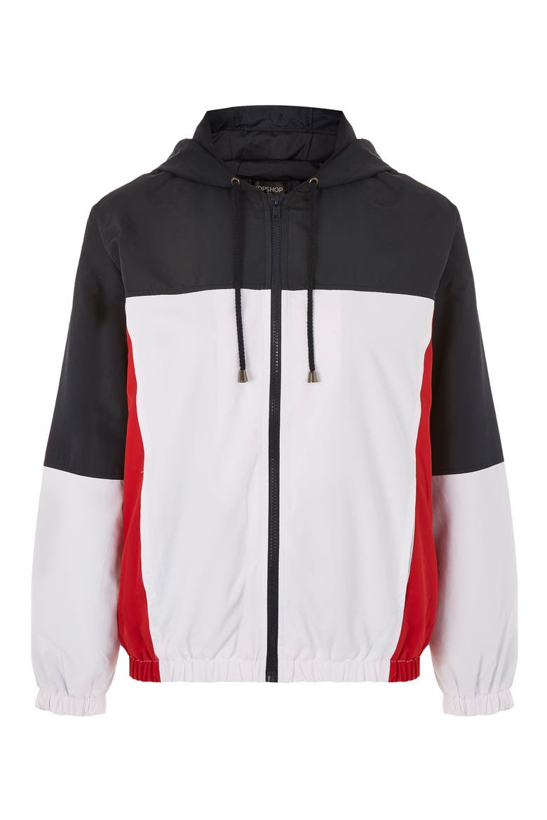 Colorblock Windbreaker Jacket, Alternate, color, WHITE MULTI