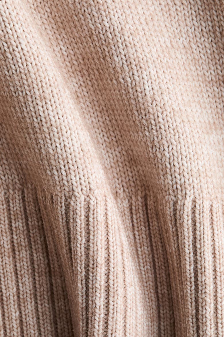Mama Loose-Fit Sweater With Scarf, Alternate, color, Light beige