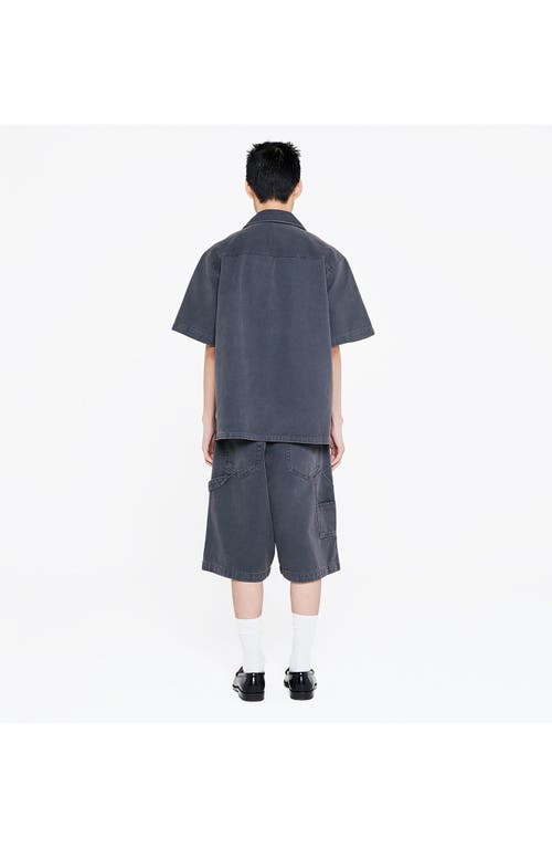 Mcm X Kasina Bandana Monogram Shirt In Oxford Cotton In Blue